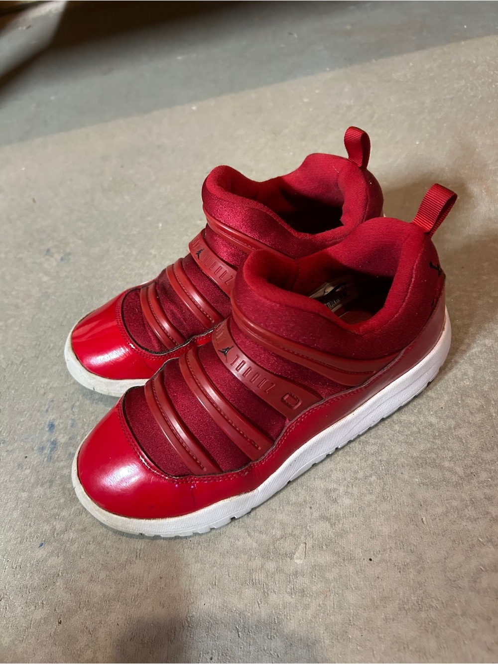 Jordan Kids Red Slip-On Athletic Sneakers